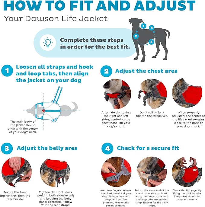 Outward Hound Dawson Swim Red Dog Life Jacket, Medium