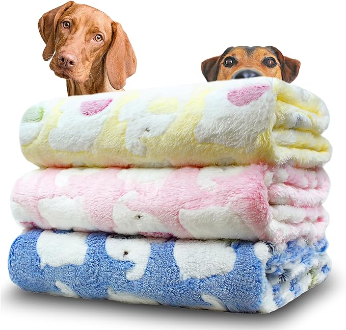 Dog Blankets Washable, 3 Pack Dog Blanket Washable 41" x 31", Fuzzy Soft Pet Mat Throw Cover for Kennel Crate Bed, Blankets for Dogs, Pet Blanke