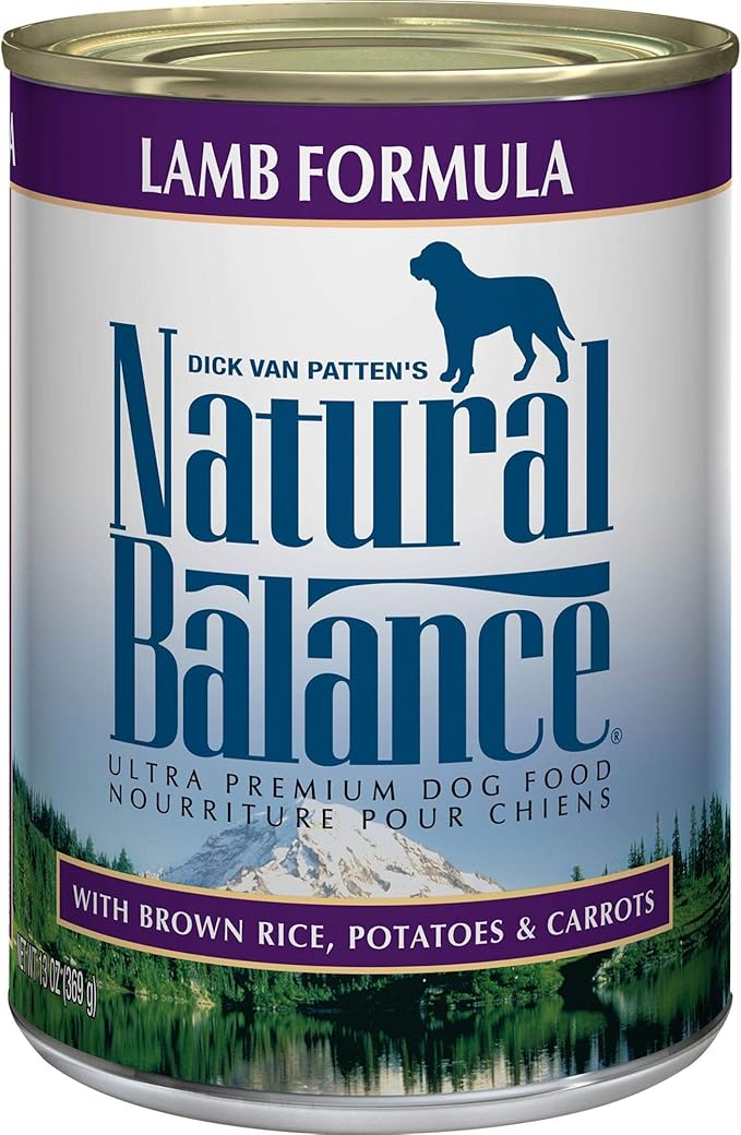 Natural Balance Original Ultra Adult Wet Dog Food, Lamb Recipe with Potatoes, Brown Rice & Carrots, 13 Ounce Can (Pack of 12)