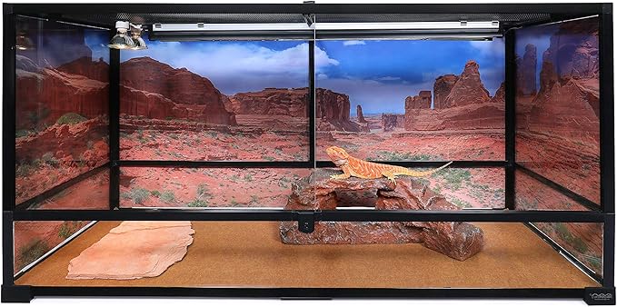 Carolina Custom Cages Reptile 34" T5HO UVB + Double GU10 Basking Light Fixture