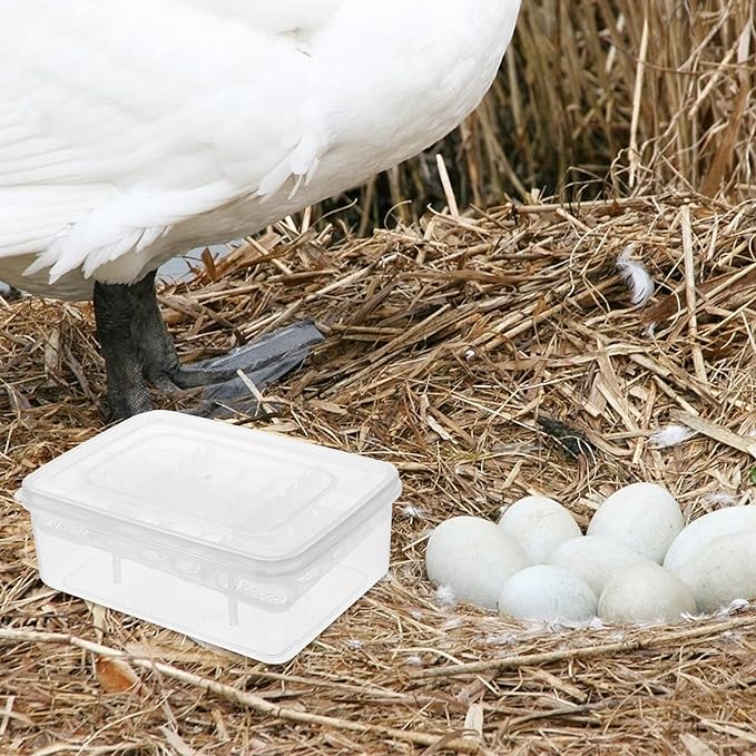 4pcs 16 Grids Reptiles Eggs Incubator Tray - Transparent Reptile breeding Incubator, Crawling Pet Breeding Tank for Snake, Lizards Incubator Supplies