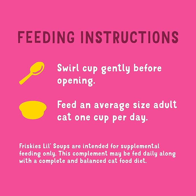 Purina Friskies Natural, Grain Free Wet Cat Food Lickable Cat Treats, Lil' Soups With Sockeye Salmon in Chicken Broth - (Pack of 8) 1.2 oz. Cups