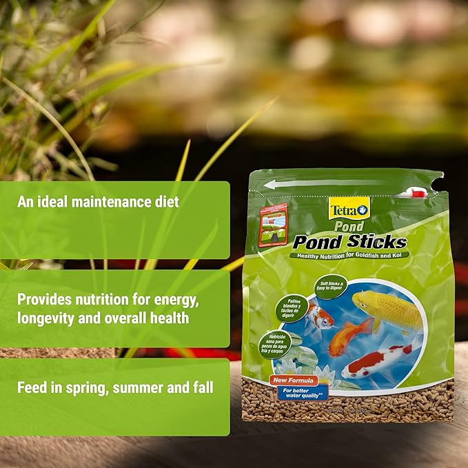 TetraPond Pond Sticks, Healthy Nutrition for Goldfish and Koi (Pack of 2)