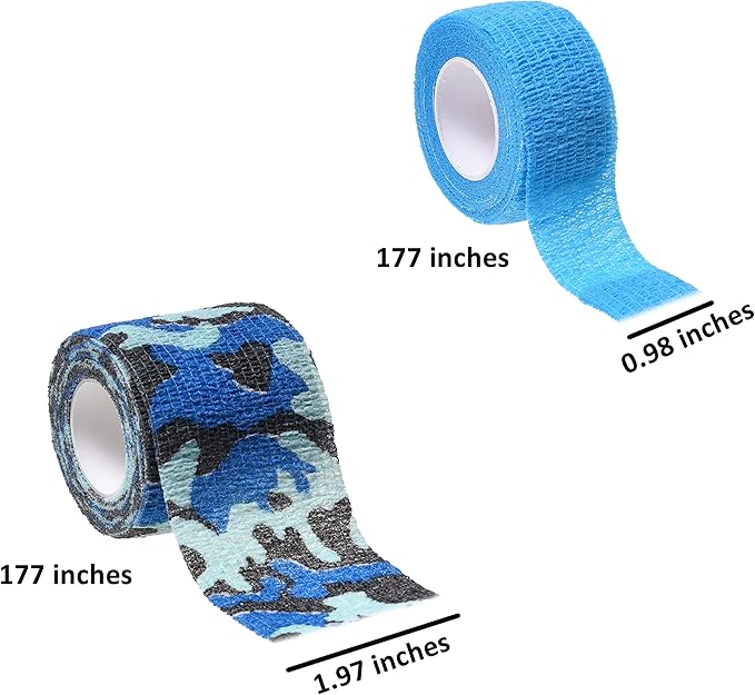 Eco-Fused Self-Adhering Bandage - Injury Wrap Tape for Pets, Dogs, Cats, Horses - Pack of 6 - Dog Bandages for Legs - Prevent Licking - Does not Stick to Hair - Elastic, Water Repellent, Breathable