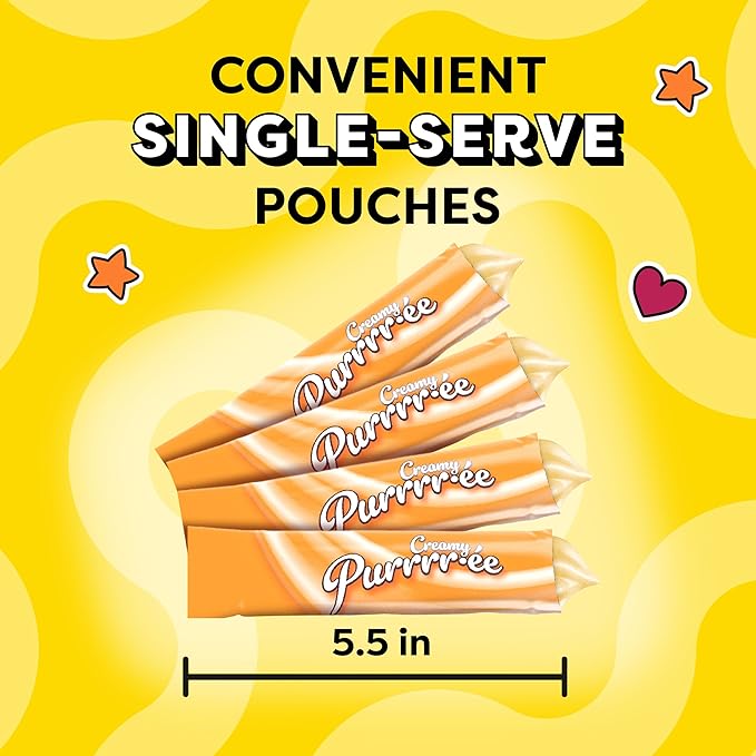 Temptations Creamy Puree with Cheese, Lickable Cat Treats, 0.42oz Pouches, 4 Count (Pack of 11) - Total 44 Count