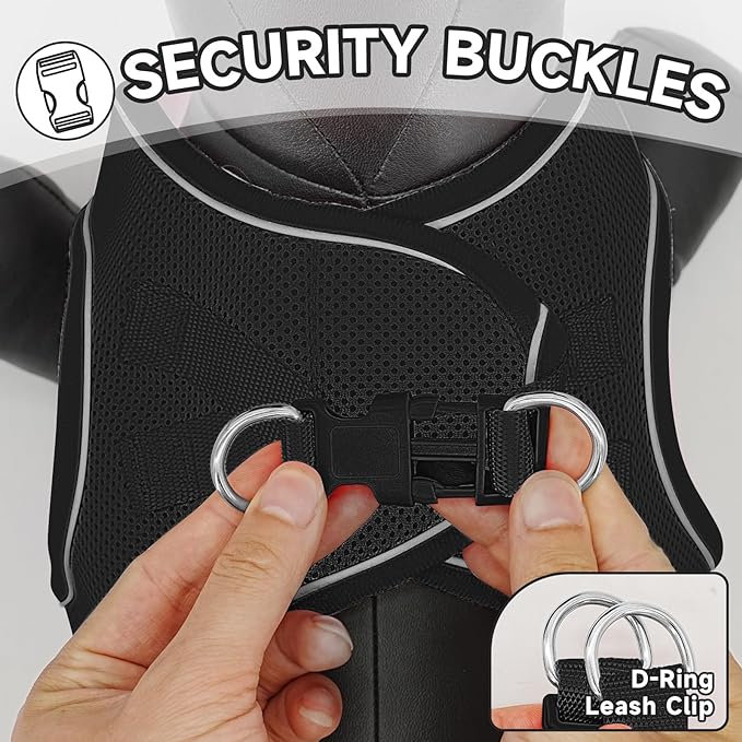 Supet Cat Harness and Leash Set for Walking Cat and Small Animal Harness Soft Mesh Puppy Harness Adjustable Cat Vest Harness with Reflective Strap