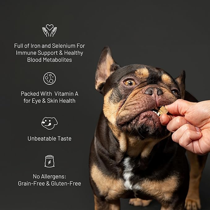 Freeze Dried Superfood 100% Beef Kidney Dog Treats, 4 Ounce Bag, Single Ingredient Organ Meat, High Protein, Immune Health, Muscle Repair, Grain Free, Gluten Free, Made in USA