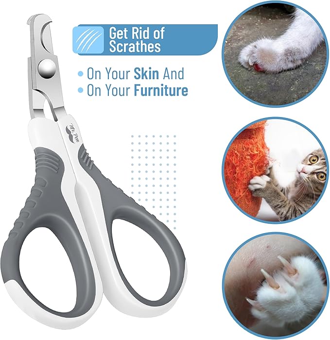 Mr. Pen- Cat Nail Clipper, White & Gray Cat Nail Trimmer, Cat Nail Clippers, Cat Claw Clippers, Cat Clippers for Nails, Pet Nail Clippers, Kitten Nail Clipper, Small Dog Nail Clipper Cat Claw Trimmer