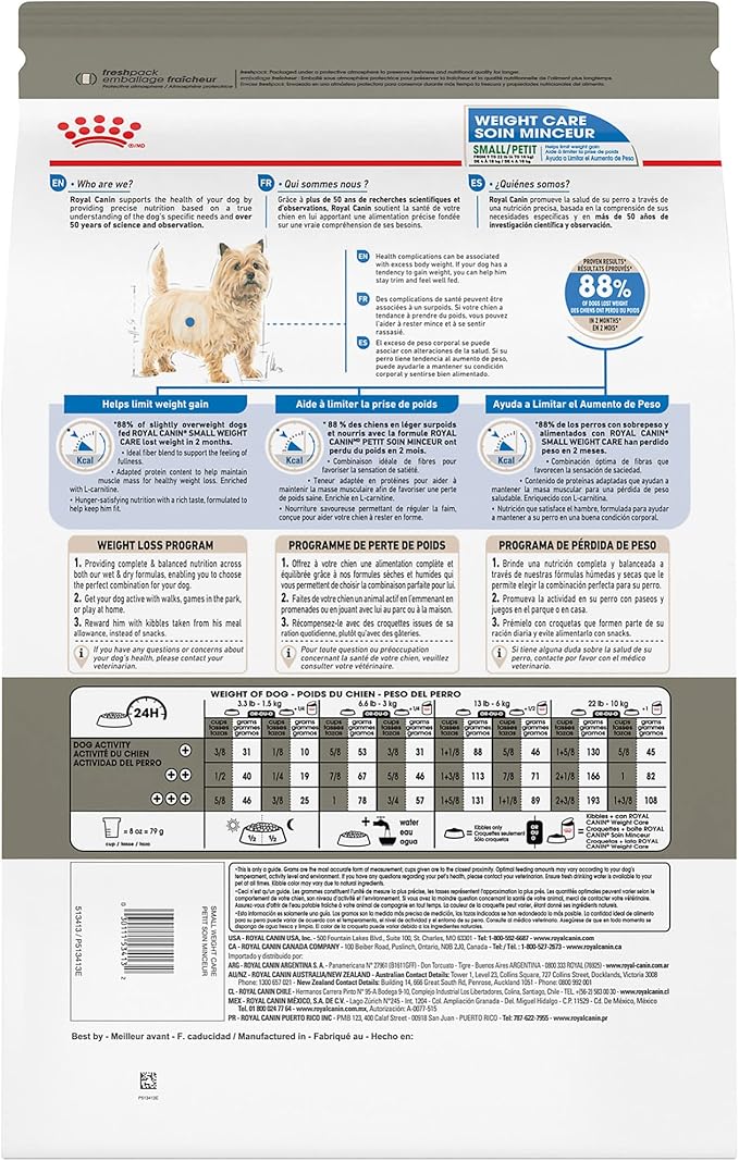 Royal Canin Small Weight Care Adult Dry Dog Food for Small Breeds, 2.5 lb bag