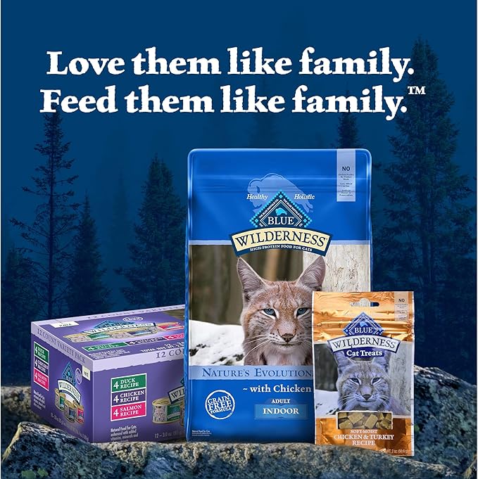 Blue Buffalo Wilderness Rocky Mountain Recipe Adult Wet Cat Food Paté, Chicken-Free & Grain-Free Recipe, Made with Natural Ingredients, Red Meat Feast, 5.5-oz. Cans (24 Count)