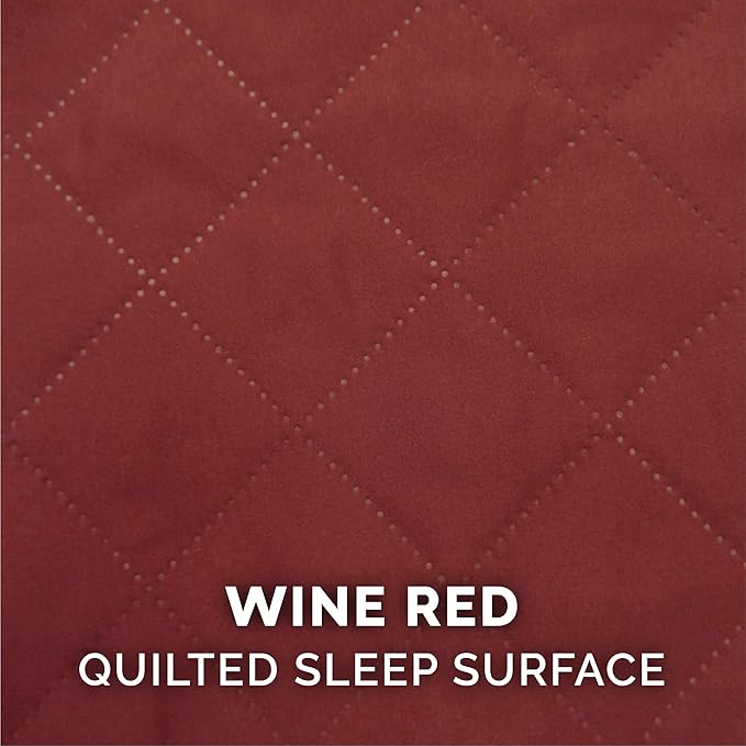 Furhaven Orthopedic Dog Bed for Medium/Small Dogs w/ Removable Bolsters & Washable Cover, For Dogs Up to 35 lbs - Quilted Sofa - Wine Red, Medium