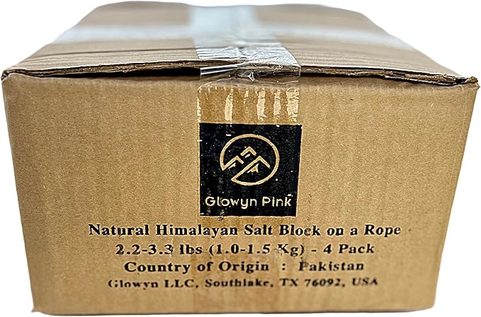 Himalayan Mineral Salt Block on Rope Pack of 4 (3lbs Each) – 100% Organic Pink Salt Lick for Horses and Livestock. Deer Attractant with No Harmful Elements.