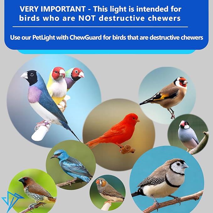 M&M Cage Company - Bird Cage Light - Full Spectrum LED Pet Light for Soft Bill Birds - Simulates Natural Environment - Safe for All Avian Species - No Bulbs to Change (10" Long)