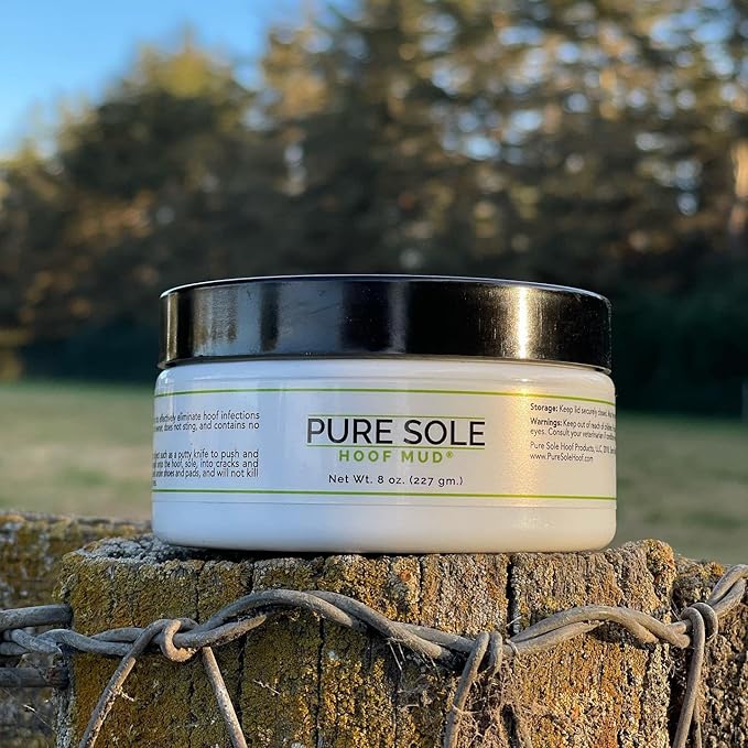 Thrush Treatment for Horses - Pure Sole Hoof Mud - Hoof Clay for Horses - A Horse Hoof Care Product for Thrush, White Line, and Hoof Wall Separation | Use Regularly for A Healthy Hoof. -8 oz.