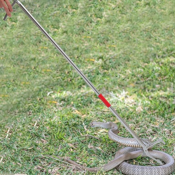 POPETPOP 1pc Clip Home Garden Tool Agriculture Tool Easy to Operate Snake Flexible Snake Lightweight Snake Easy to Clean Snake Fold Stainless Steel Jaws Terrarium Buckle