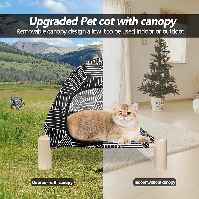 Pet House,Cat and Dog Waterproof Tent House,Breathable Washable Indoor/Outdoor Pet Tent,Suitable for Kitty, Puppy, Bunny and Small Animal(Black Diamond)