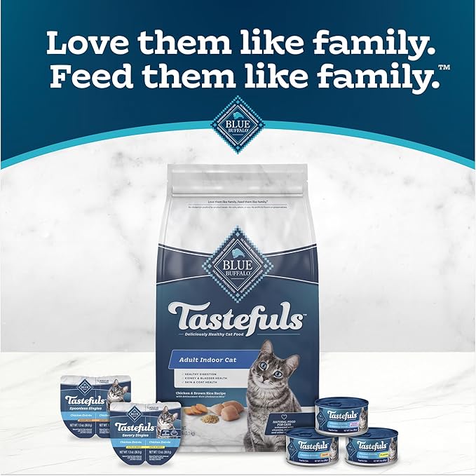 Blue Buffalo Tastefuls Natural Wet Cat Food Cans, Paté Style, Chicken Entrée 3-oz Cans (Pack of 4)