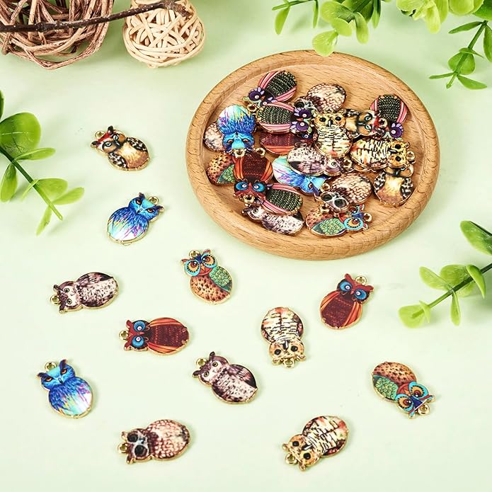 Enamel Animal Theme Charm Flower Cattle Head Cat Butterfly Fox Tortoise Charms Pendants for Earring Necklace Bracelet Keychain Jewelry Craft Making