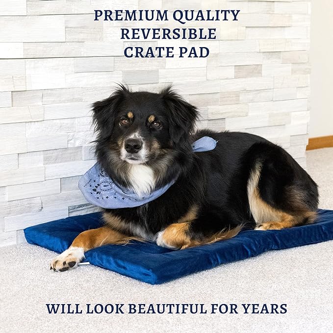 Pet Dreams Dog Crate Pad is The Original Dog Crate Bed, Kennel Mat, Washable, Crate Pads for Dog Cages, Kennel Bed, Non Toxic, Reversible, Perfect Cat Bed for Indoor Cats (Ivory, Large 36 Inch)