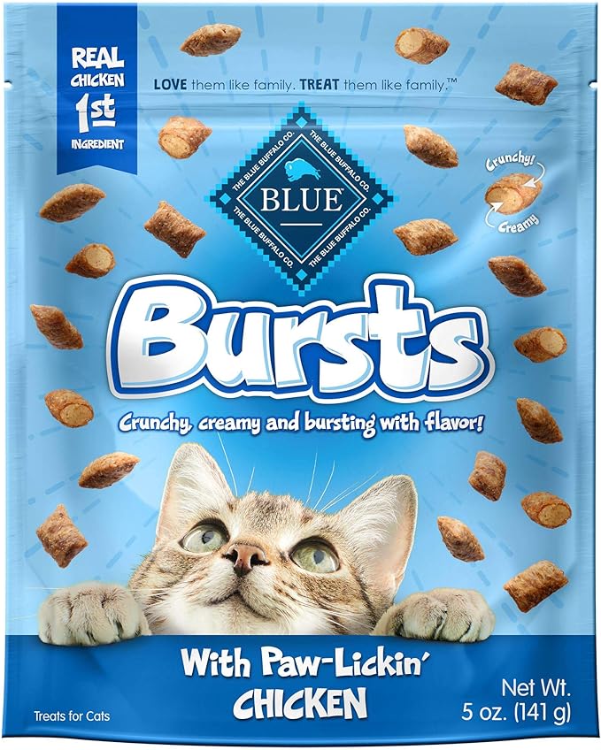 Blue Buffalo Bursts Crunchy Cat Treats, Chicken 5-oz Bag