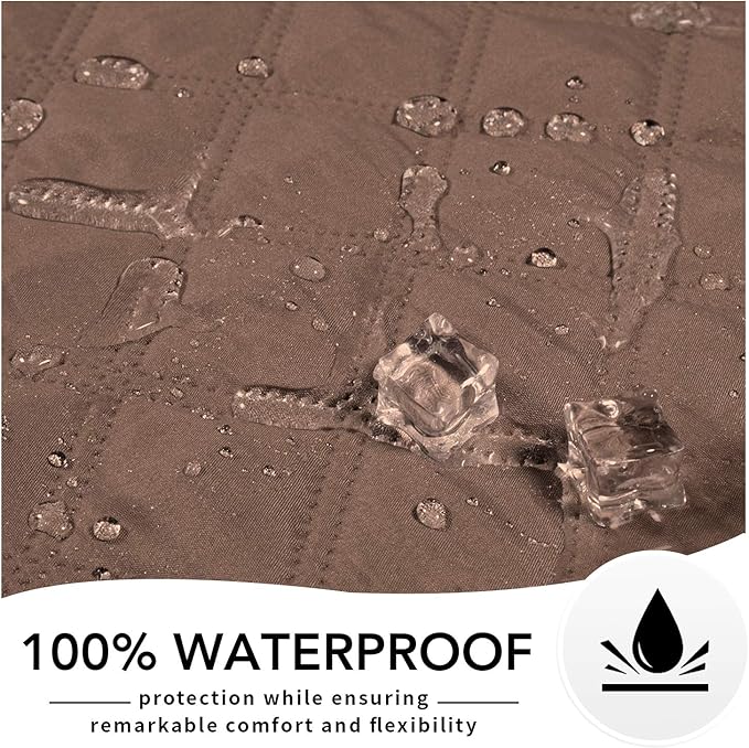 Easy-Going 100% Waterproof Dog Bed Cover, Non-Slip Pet Blanket for Furniture, Washable Couch Cover, Repleasement Sofa Cover (96x82 in,Brown)