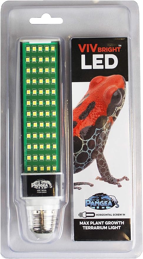 Pangea Vivbright Max Plant Growth Reptile & Amphibian LED Bulb, White, 1 Count (Pack of 1)