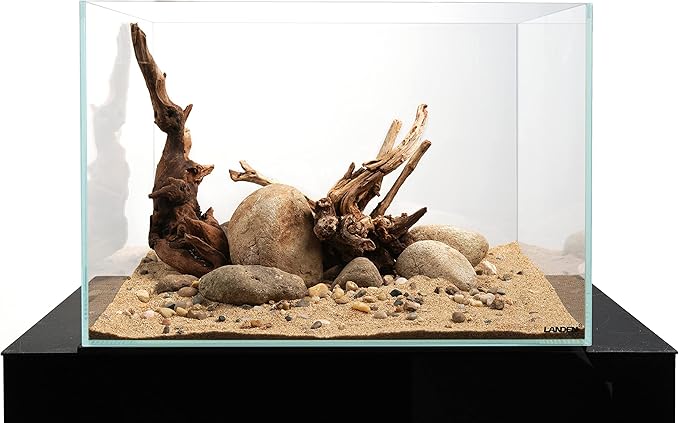 LANDEN BALAGEN Sand Natural River Rock 2L(7lb), Fish Tank Gravel, Pea Gravel, Coarse Sand for Plants, Pebbles for Indoor Landscaping, Ideal for Aquarium Substrate, Φ4-15mm