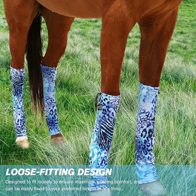 Harrison Howard Loose Fitting Horse Leg Socks Horse Socks Comfortable and Easy to Wear Set of 4