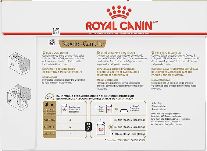 Royal Canin Breed Health Nutrition Poodle Loaf in Gravy Pouch Dog Food, 3 oz pouch 12-pack