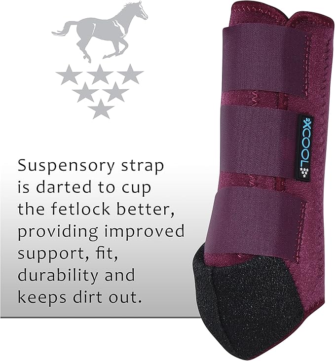 Professional's Choice 2XCOOL Sports Medicine Horse Boots | Protective & Breathable Design for Ultimate Comfort & Durability in Active Horses | Value 4 Pack | Small, Medium, Large