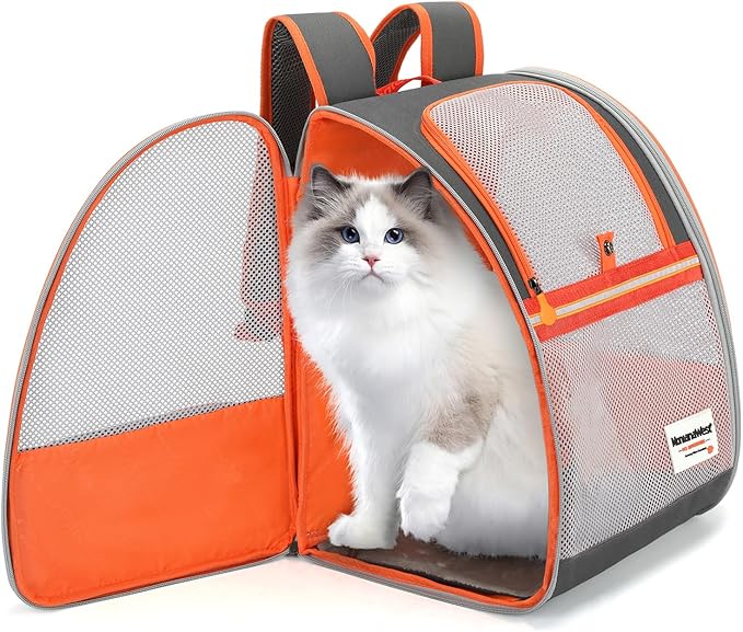 Montana West Cat Carrier Backpack for Small Medium Dog & Puppies with Breathable Mesh for Hiking Camping Backpack Travel Bag