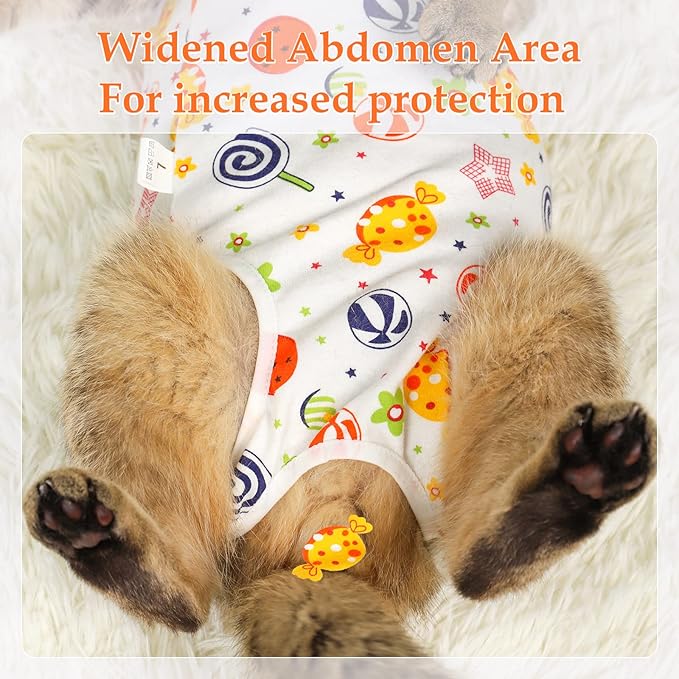 ANWA Cat Recovery Suit - Breathable Cat Surgery Recovery Suit Female, Cat Onesie for Cats After Surgery, Cat Spay Recovery Suit Female Abdominal Wounds