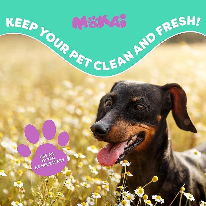 MOKAI Face and Eye Wipes for Dogs and Cats | Soft Fragrance-Free Formula Dog Face Wipes and Dog Eye Wipes Great for Cleansing Wrinkles Removing Saliva Stains and As Dog Eye Stain Remover (60 Wipes)