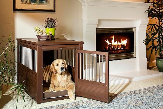 New Age Pet ecoFLEX Pet Crate/End Table, X-Large, Russet