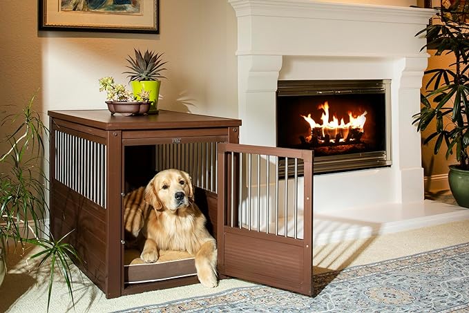 New Age Pet ecoFLEX Pet Crate/End Table, X-Large, Russet