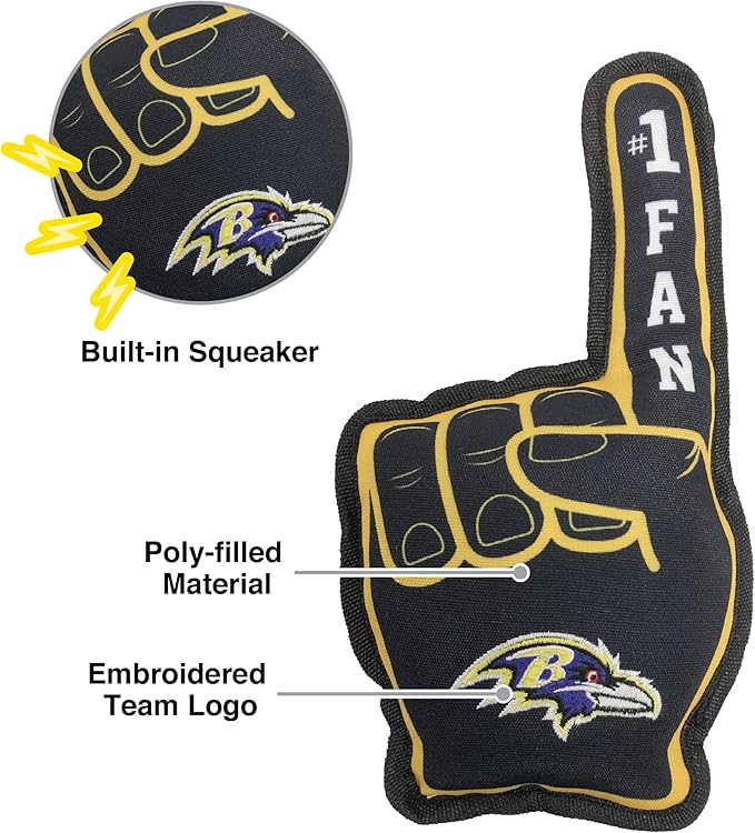 Pets First NFL Unisex NFL #1 Fan Dog Toy