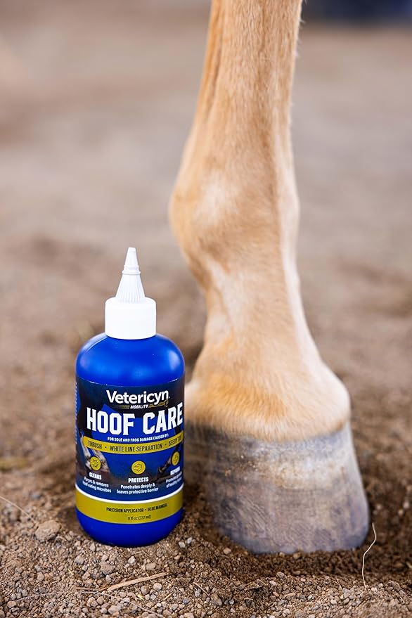 Vetericyn Equine Hoof Care for Sole and Frog Damage Caused by Thrush, White Line Separation, and Seedy Toe – 8 Ounces