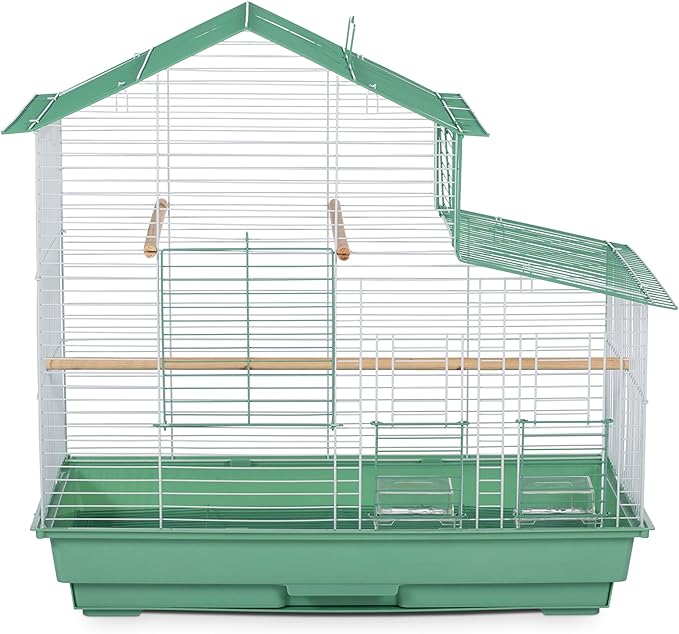 Prevue Pet Products SP41615-2 House Style Bird Cage, Small, Green