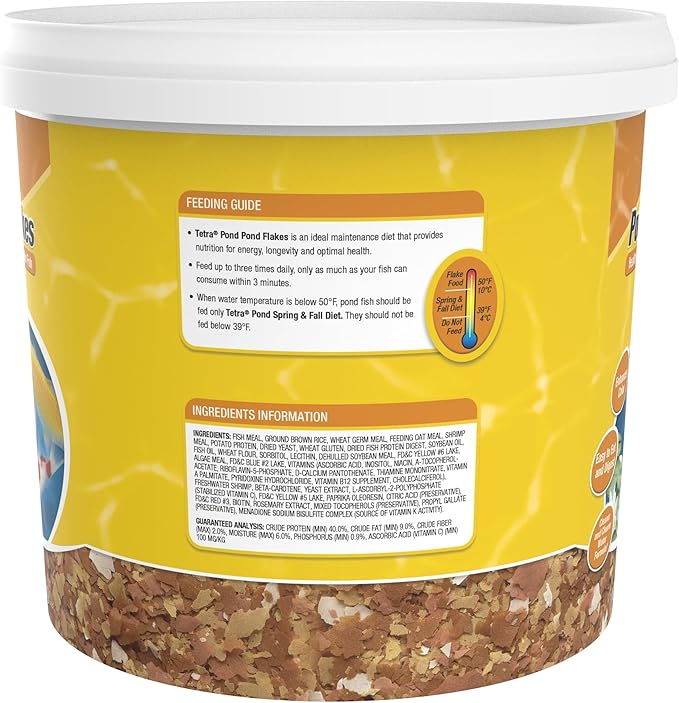 Tetra Pond Flakes Complete Nutrition for Smaller Pond Fish, Goldfish and Koi Fish, 2.2 Pounds