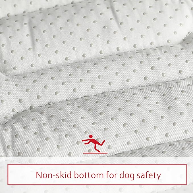 Dog Crate Mat (36" X 23") 2 Pack, Soft Dog Bed Mat with Cute Stars, Personalized Dog Crate Pad, Anti-Slip Bottom, Machine Washable Kennel Pad, Grey