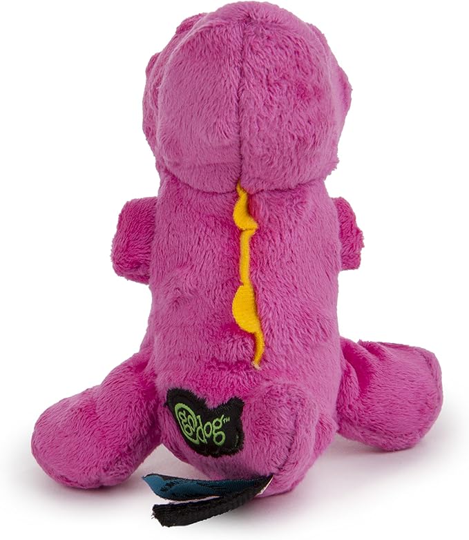 goDog Just For Me Dinos T-Rex Squeaky Plush Dog Toy, Chew Guard Technology - Pink, Mini