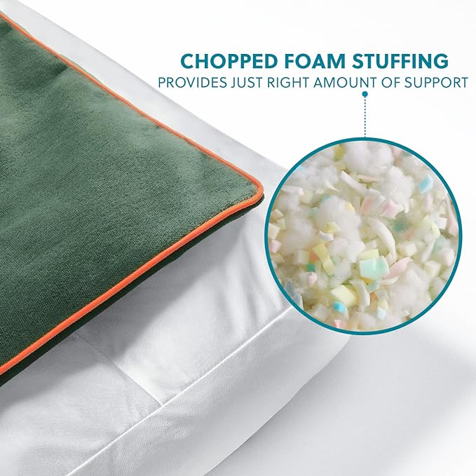 Bedsure Waterproof Dog Beds for Extra Large Dogs - 4 inch Thick Up to 100lbs XL Dog Bed with Removable Washable Cover, Pet Bed Mat Pillows, Dark Green