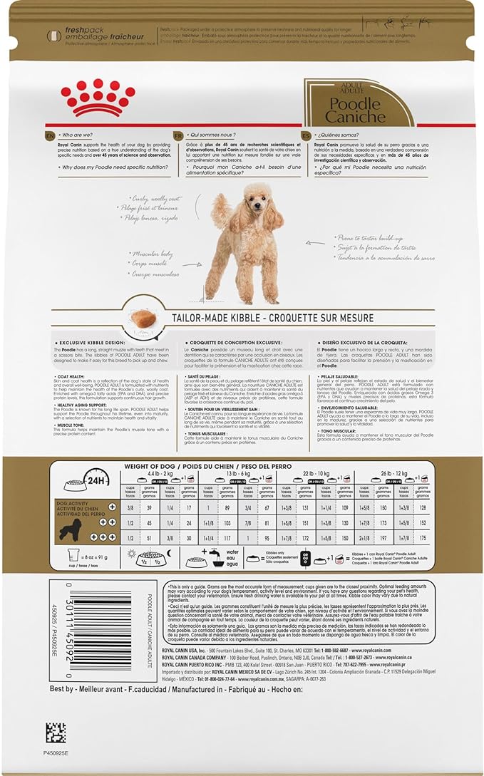 Royal Canin Poodle Adult Breed Specific Dry Dog Food, 2.5 lb bag