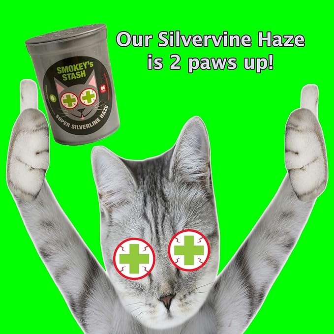 Smokey's Stash Silvervine Haze Potent Catnip and Silver Vine Blend for Cats