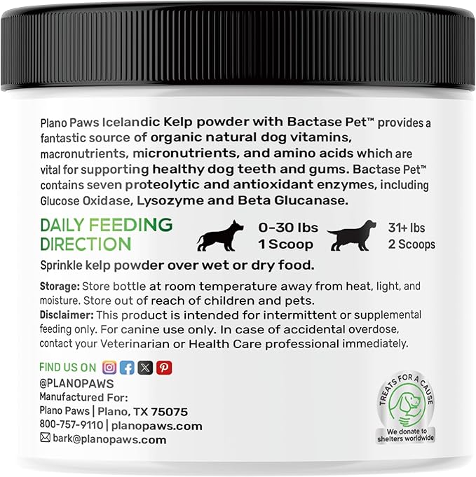 Dog Teeth Cleaning Powder - Dog Plaque and Tartar Remover - Dental Powder for Dogs Teeth with Bactase PET - Dog Breath Freshener to Help Overall Dog Dental Care - Ideal for Mouth, Teeth and Gum Health