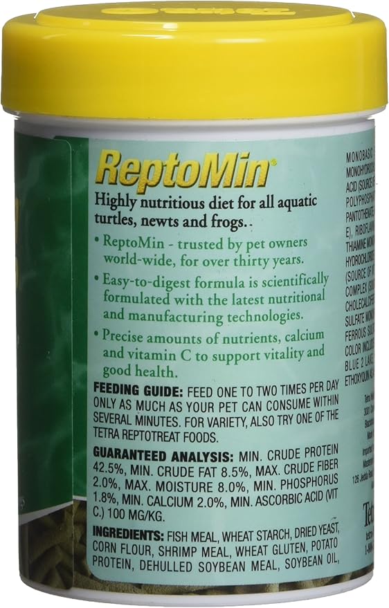 Tetra ReptoMin Floating Food Sticks, Food for Aquatic Turtles, Newts and Frogs, 1.94 oz