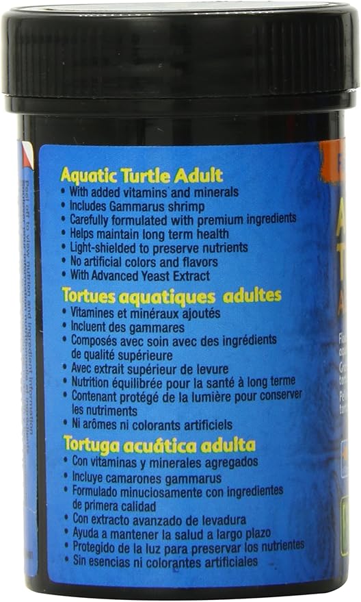 Exo Terra Adult Aquatic Turtle Food, Floating Pellets for Reptiles, 0.7 Oz., PT3251 (Pack of 3)