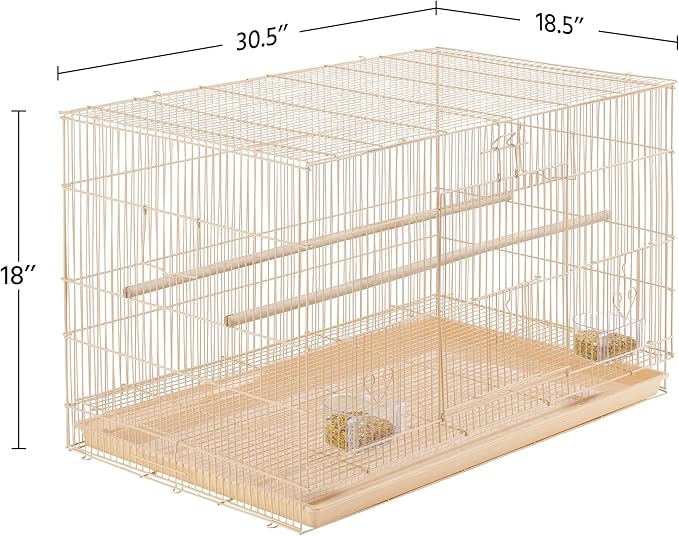 Yaheetech 30'' Length Flight Bird Cage Metal Extra Space Parrot Cage for Small Parrots Cockatiels Budgies Parakeets Conures