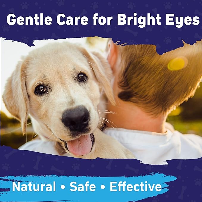 Dog Eye Drops 200ml,All Natural Ingredients Eye Wash for Dogs and Cats, Cleanses Tear Stains, Mucus, Improves Allergy Symptoms and Dry Eyes(2pack)