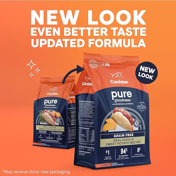 Canidae Pure Real Duck & Sweet Potato Recipe Adult Dry Dog 22 LB